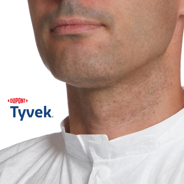 DuPont™ Tyvek® 500 Labcoat PL30 XXL Laboratuvar Önlüğü 3 Cepli Çıtçıtlı Kategori III, PB[6], EN 14126