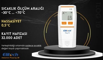 Elitech Tlog 10 Kablosuz Sıcaklık Kayıt Cihazı -30... 70 °C