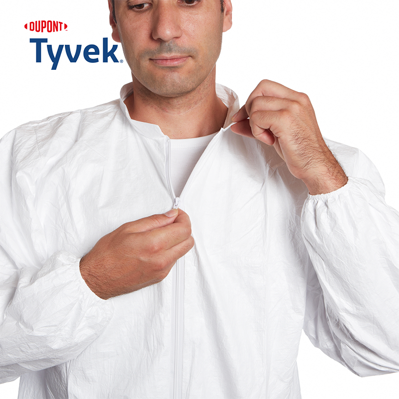 DuPont™ Tyvek® 500 Labcoat PL309 M Laboratuvar Önlüğü 2 Cepli Fermuarlı Kategori III, PB[6], EN 14126
