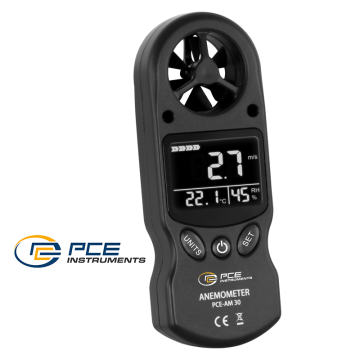 PCE AM 30 Anemometre Rüzgar Hızı Ölçer 30 m/sn / ±5% /  0.1 m/sn