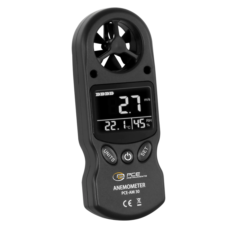 PCE AM 30 Anemometre Rüzgar Hızı Ölçer 30 m/sn / ±5% /  0.1 m/sn