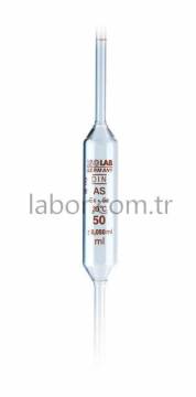 ISOLAB Pipet - Cam - Bullu - As Kalite - Grup Sertifikalı - Mavi Skala - 4 ml - (1 Adet)