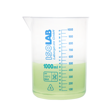 ISOLAB Beher - P.P - Kısa Form - Mavi Skala - 50 ml