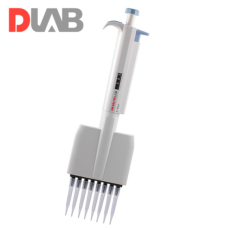 DLAB TopPette Ayarlanabilir Sekiz Kanallı Otomatik Pipet 50-300 μL