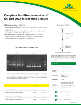 ZYMO RESEARCH D5005 EZ DNA Methylation-Gold Kit 50 Rxns.