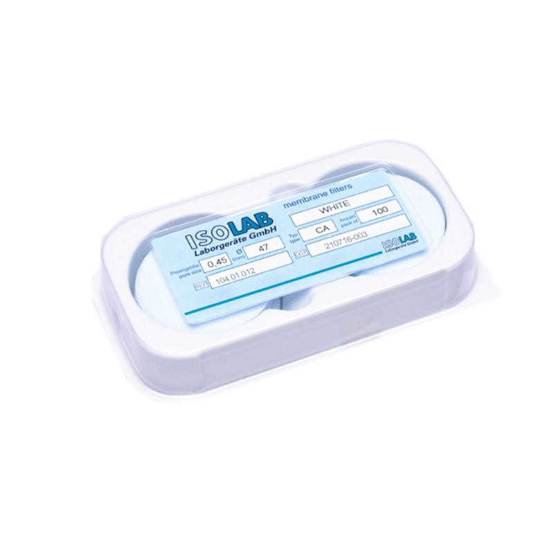 ISOLAB Membran Filtre - Gözenek Büyüklüğü 0,20 µm - 47 mm Çap - Selüloz Karıştırılmış Ester - 100 Adet/Paket