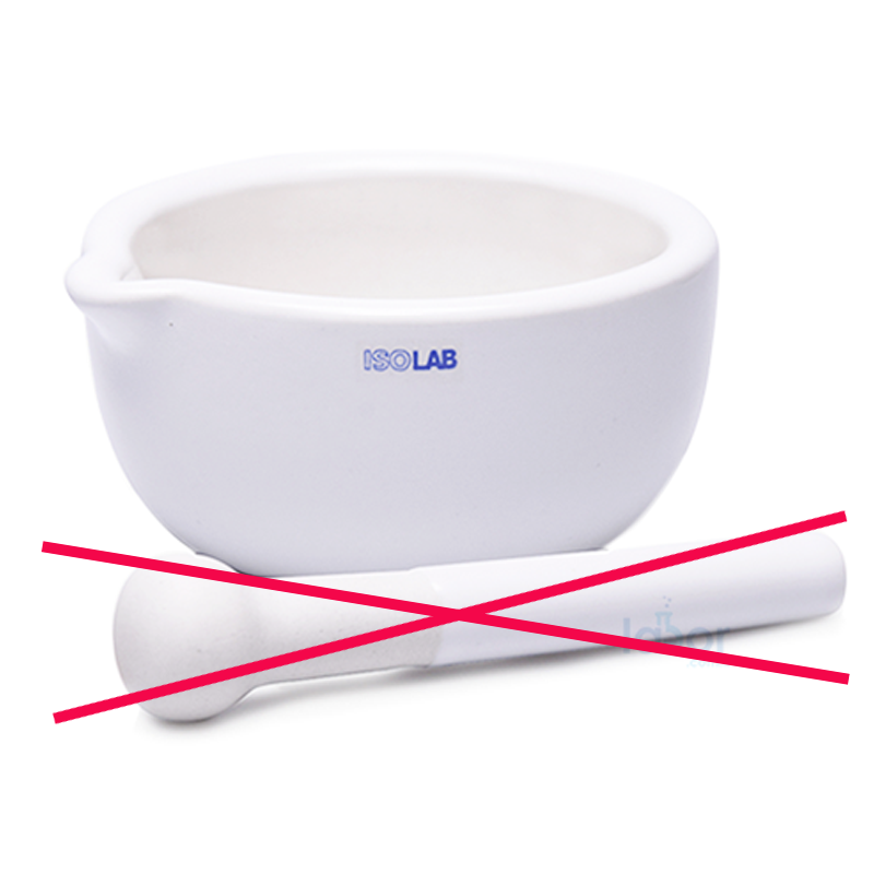 ISOLAB Havan - Porselen - Tokmaksız - Dış Çap 175 mm / 700 mL | (1 Adet)