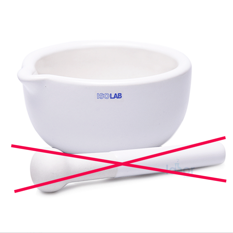 ISOLAB Havan - Porselen - Tokmaksız - Dış Çap 207 mm / 1000 mL | (1 Adet)