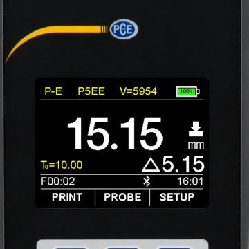PCE TG 300-NO5 Kalınlık Ölçer Ölçüm Aralığı: 1... 600 mm (Çelik)
