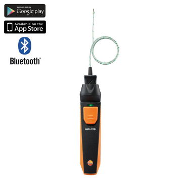 Testo 915i Termometre Esnek Sıcaklık Problu Akıllı Telefon ile Kullanılabilen -50... +400 °C