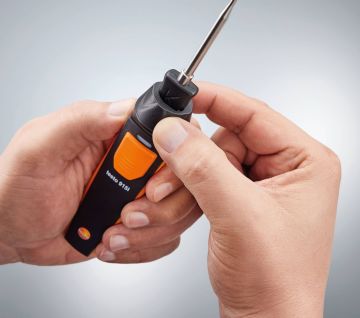Testo 915i Termometre Esnek Sıcaklık Problu Akıllı Telefon ile Kullanılabilen -50... +400 °C