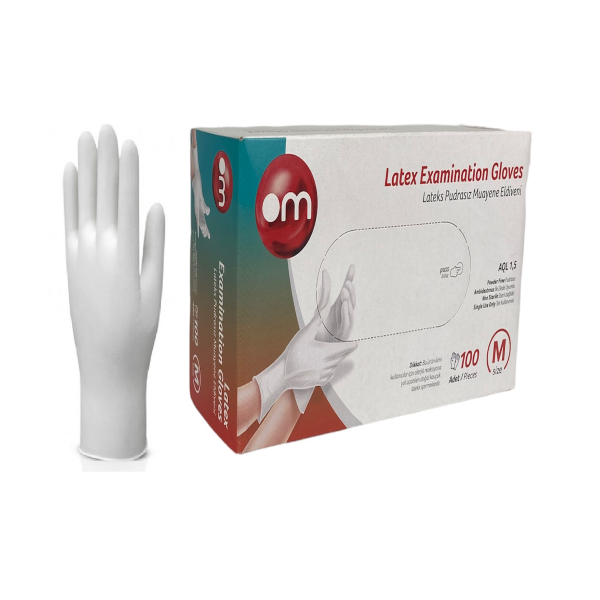 Labor Teknik  Lateks Muayene Eldiveni (Pudrasız) M  100 Adet/Kutu