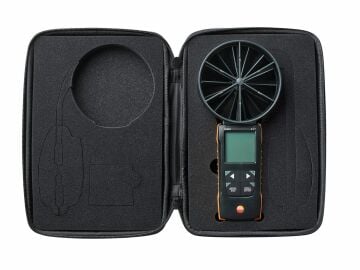 Testo 417 pervane Anemometre SET1 App Bağlantılı Pervane Anemometre (menfez çıkışları için) ve Ölçüm Hunileri