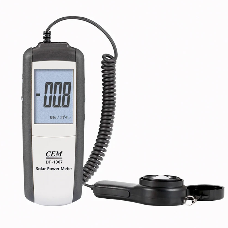 CEM  DT-1307 Güneş Işık Yoğunluğu Ölçer Solarimetre 1999 W/m² veya 634 BTU (ft²*h)