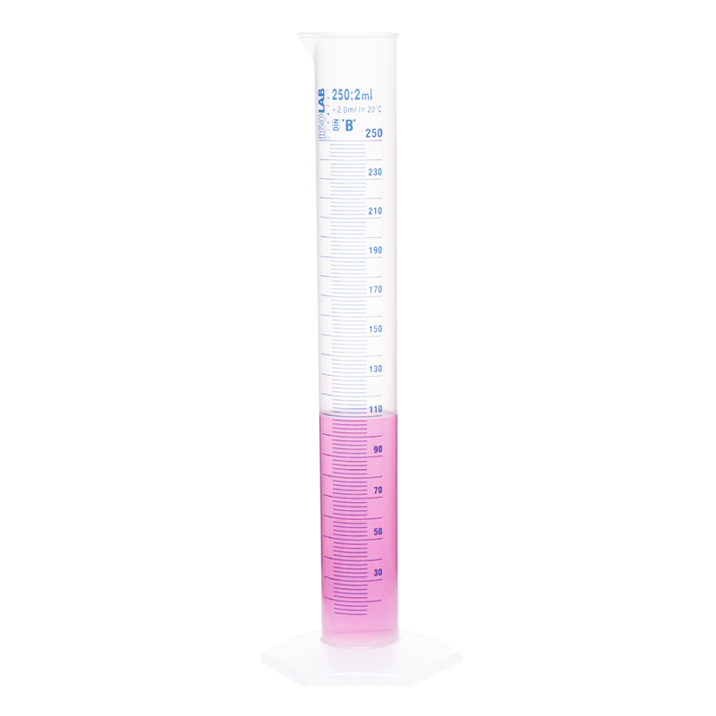 ISOLAB Mezür - Uzun Form - P.P - B Kalite - Mavi Skala - 50 ml