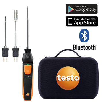 Testo 915i Termometre SET Hava, Yüzey ve Daldırma/Batırma Problu ile Akıllı Telefon ile Kullanılabilen -50... +400 °C
