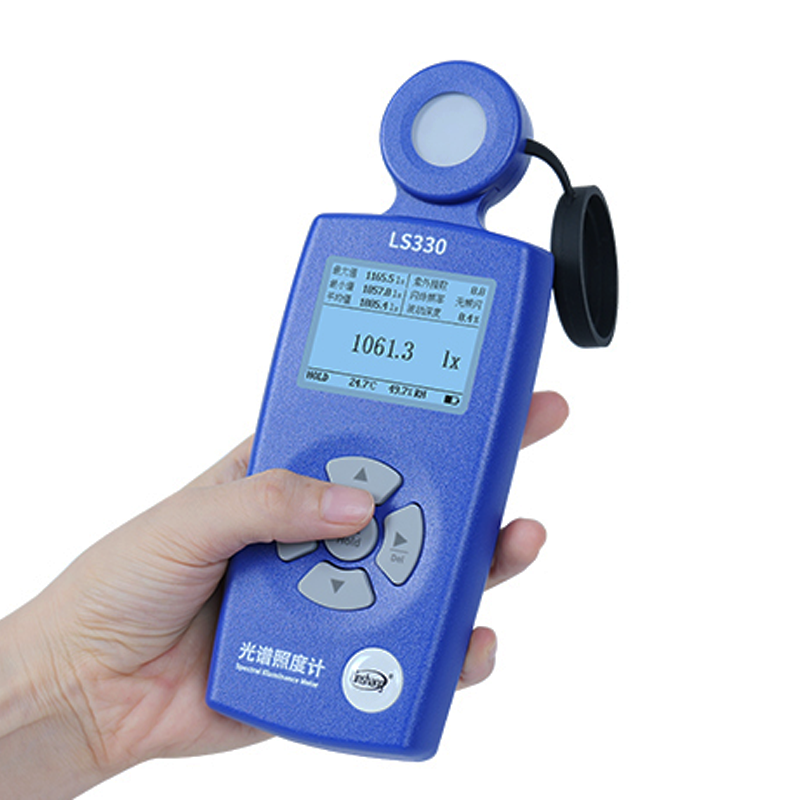 Linshang Technology LS330 Spektral Aydınlatma Ölçer UV İndeksi, Titreşim Frekansı, SDCM, CRI, CCT, Mavi Işık Tehlike Oranı, Sıcaklık ve Nem Ölçümü