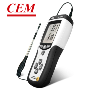 CEM DT-8880 Teleskopik Problu Hava Hızı Hava Akışı ve Sıcaklık Ölçer 0... 50.0 °C / 0.1... 25 m/s / 0... 99.999 m3/d