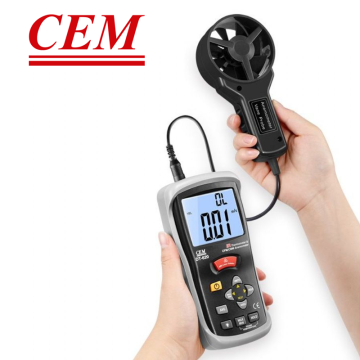CEM DT-619 Hava Hızı Hava Akışı ve Sıcaklık Ölçer 0... 50.0 °C / 0.4... 30.0 m/sn / 0... 999900 m³/min