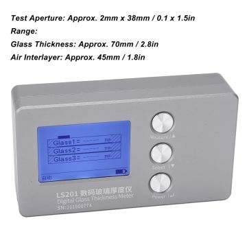 Linshang Technology LS201 Cam Kalınlığı Ölçer Cam Kalınlığı: ≤70 mm Hava Ara Katmanı: ≤45 mm