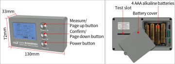Linshang Technology LS201 Cam Kalınlığı Ölçer Cam Kalınlığı: ≤70 mm Hava Ara Katmanı: ≤45 mm