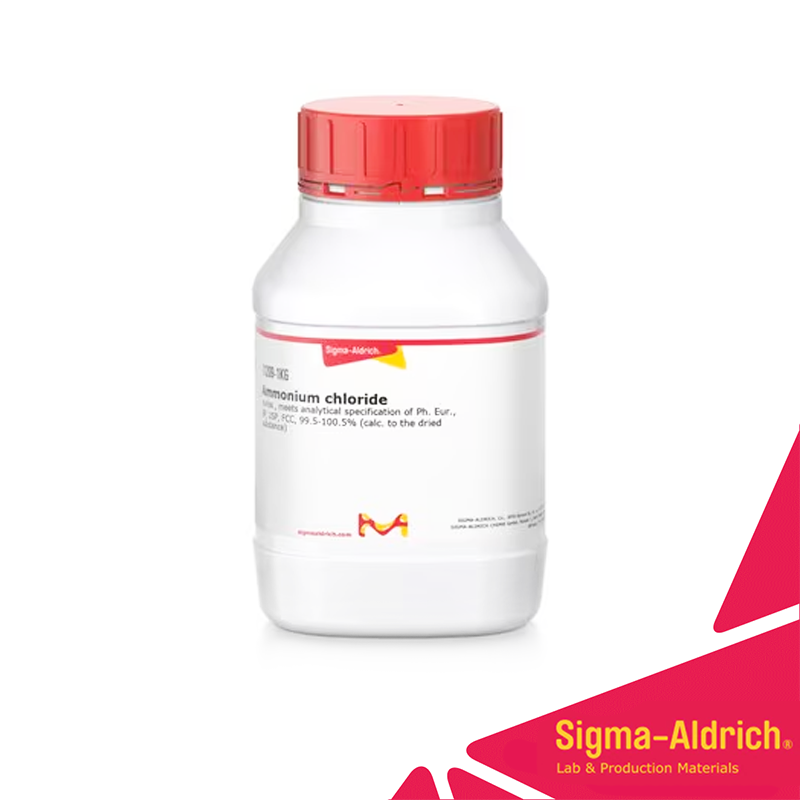Sigma-Aldrich 11209 Ammonium chloride puriss., meets analytical specification of Ph. Eur., BP, USP, FCC, 99.5-100.5% (calc. to the dried substance) CAS No.: 12125-02-9 1 kg