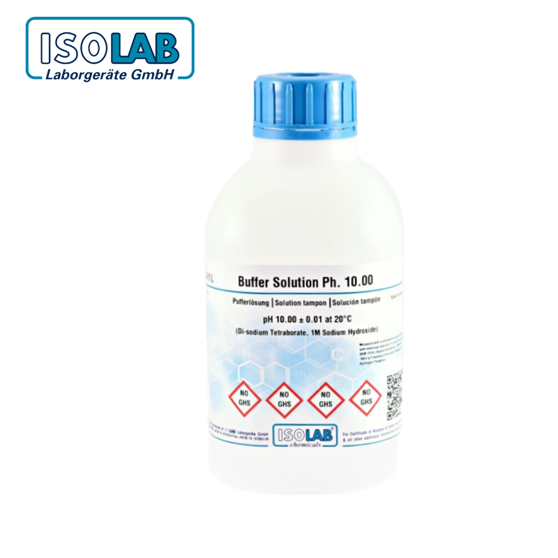 ISOLAB 908.B10.1000 Buffer Solution pH 10.00 ± 0.01 at 20°C (di-Sodium Tetraborate, 1M Sodium Hydroxide) 1 L