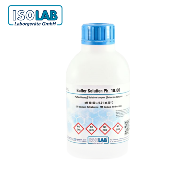 ISOLAB 908.B10.1000 Buffer Solution pH 10.00 ± 0.01 at 20°C (di-Sodium Tetraborate, 1M Sodium Hydroxide) 1 L