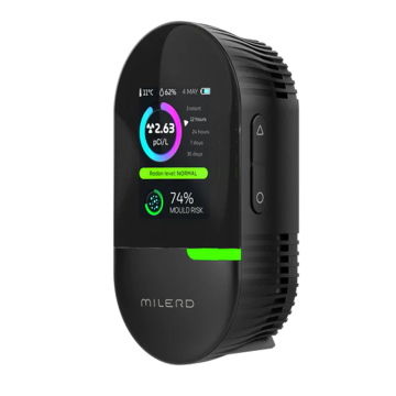 MILERD Aero Q4 Radon Gazı Küf Riski Nem ve Sıcaklık Ölçer