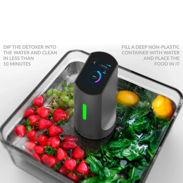 MILERD Detoxer Sebze Meyve Tahıl Et ve Balık Detoksifikasyon Cihazı Ağır Metal Giderme %99.9, Pestisit Giderme %97.6 Küf Temizleme %96.3