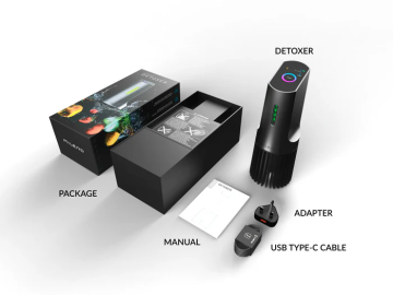 MILERD Detoxer Sebze Meyve Tahıl Et ve Balık Detoksifikasyon Cihazı Ağır Metal Giderme %99.9, Pestisit Giderme %97.6 Küf Temizleme %96.3