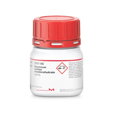 Sigma-Aldrich 227617 Aluminum sulfate octadecahydrate ≥97% 100 gr
