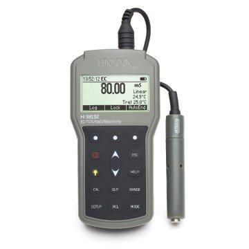 HANNA HI98193 Su geçirmez Taşınabilir EC / TDS / Dirençlilik / Tuzluluk Ölçer