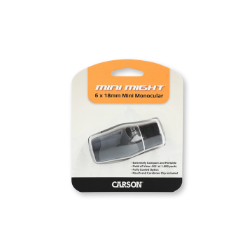 CARSON MM-618 MiniMight™ 6x18mm Kompakt Cep Tipi Monoküler Dürbün (Karabina Klipsli)
