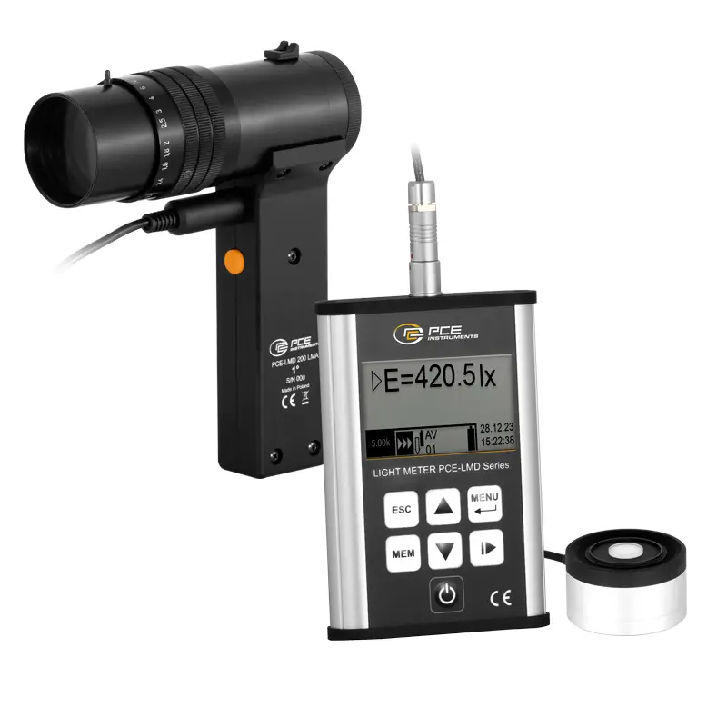 PCE LMD 200LD-KIT Işık Ölçer / Luxmetre 0.000 lx… 500 klux  Işık Yoğunluğu Aksesuarı dahil