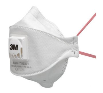 3M™ 9332+ Aura™ Ventilli Buğu ve Metal Dumanına Karşı Koruyucu Maske - FFP3 Koruma - 3M™ Cool Flow™ Valfli - 1 Adet