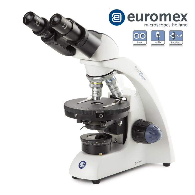 euromex BB.4261‑P‑HLED Binoküler Polarize Mikroskop SMP 4/10/S40x Objektifler ve LED Halogen Aydınlatma