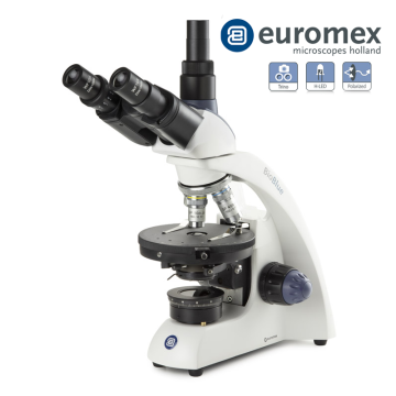 euromex BB.4241‑P‑HLED Trinoküler Polarize Mikroskop SMP 4/10/S40x Objektifler ve LED Halogen Aydınlatma