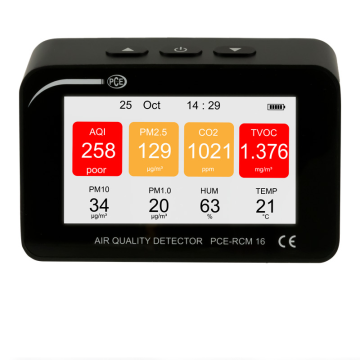PCE RCM 16 Hava Kalitesi Ölçer CO2, PM1, PM2.5, PM10, Sıcaklık, Nem ölçümü