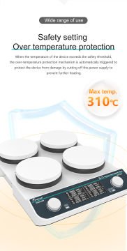 JOANLAB HHMS-4Max Çoklu Isıtıcılı Manyetik Karıştırıcı 50... 1500 rpm / 4 x 500 mL / RT... 3100 °C