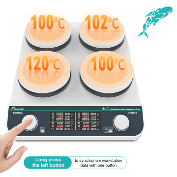 JOANLAB HHMS-4Max Çoklu Isıtıcılı Manyetik Karıştırıcı 50... 1500 rpm / 4 x 500 mL / RT... 3100 °C