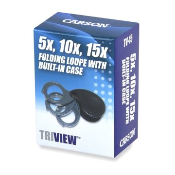 Carson TV-15 Triview 5x-10x-15x Üçlü Katlanabilir Cep Tipi Büyüteç