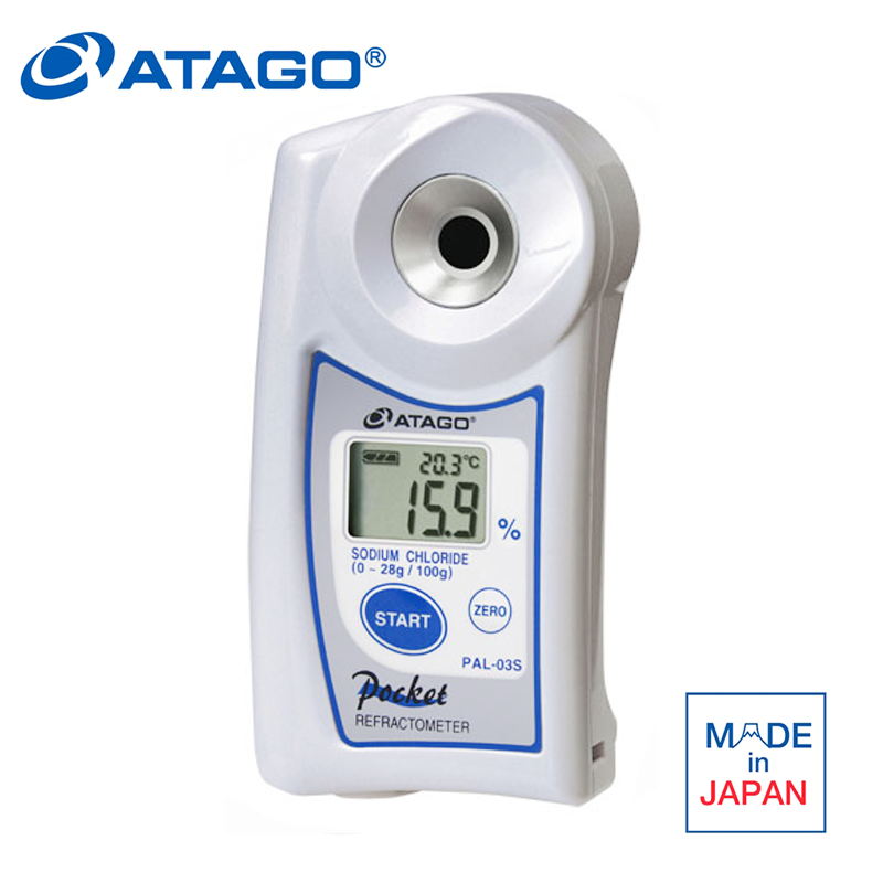 ATAGO 4403 PAL-03S Tuzluluk Refraktometresi Tuzlu Su için Kullanılır Sodyum Klorür: %0.,0.. %28,0