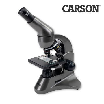 CARSON MS-040 Tabletop LED Monoküler Biyolojik Mikroskop 40x-400x Büyütme 5 Renkli Filtre Tekerleği ile