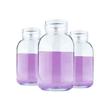 ISOLAB Şişe - Geniş Boyunlu - Nötr Cam - Şeffaf - 100 ml - GL40  / 1 Adet