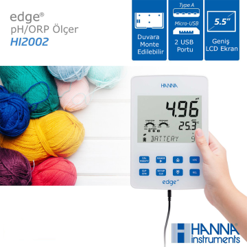 HANNA HI2002-02 Edge® pH Metre -2.00... 16.00 pH