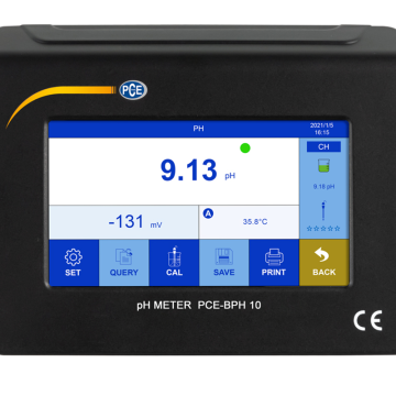 PCE BPH 10 Masa Tipi pH Metre  Bluetooth  -2,000... +19,999 pH /  -1999,9... +1999,9 mV / -10 ... +110 °C