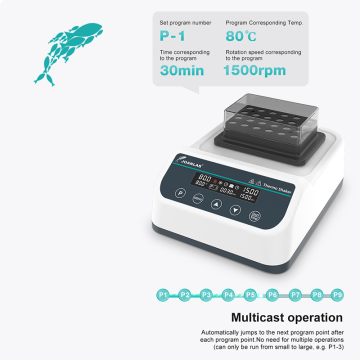 JOANLAB DBSC 100Max Çalkalamalı Isıtıcı ve Soğutucu Kuru Blok İnkübatörü RT-15... 100 °C / 0 - 1500 rpm / Ø3 mm