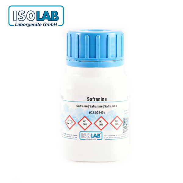 ISOLAB 967.D01.0050 Safranine, (C.I.50240) for Microscopy CAS No .: 477-73-6 50 gr