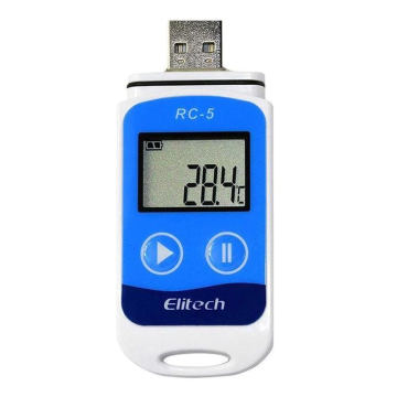 Elitech RC-5 Sıcaklık Veri Kaydedici, PDF USB Sıcaklık Veri Kaydedici, 32.000 Veri / -30... +70 °C